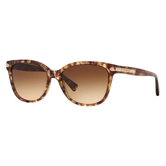 New COACH L109 Brown Cat Eye HC8132 528713 Sunglasses Women - Picture 1 of 4